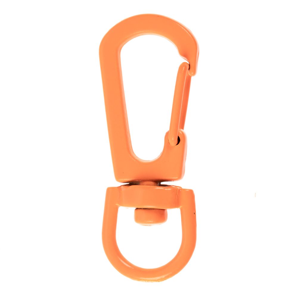 Застежка-карабин Snap Hook, S, оранжевый неон с логотипом