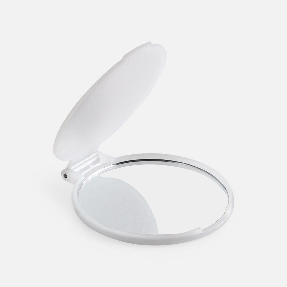 Зеркало Fairest, белое с логотипом