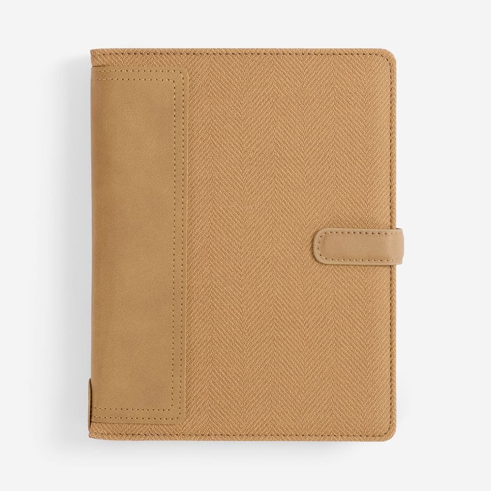 Ежедневник-органайзер Twill, недатированный, коричневый с логотипом