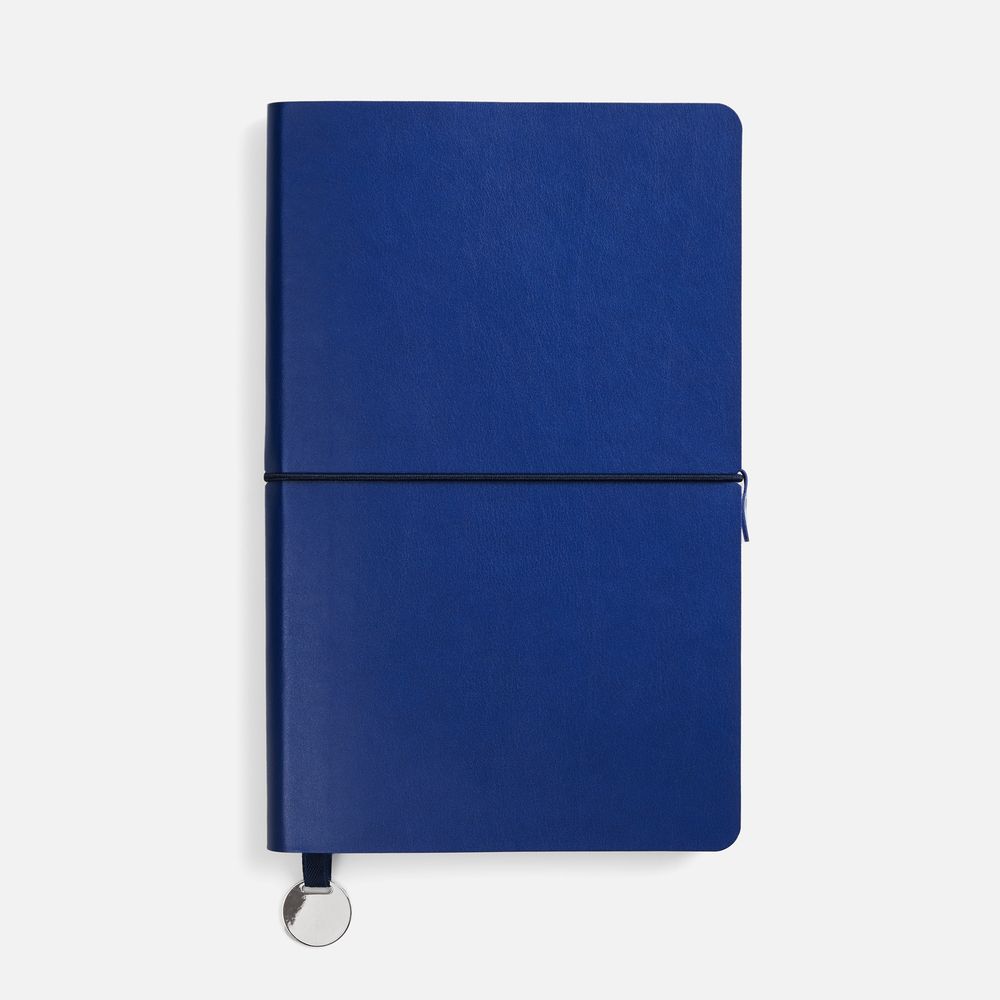 Ежедневник Waltz, недатированный, синий с логотипом