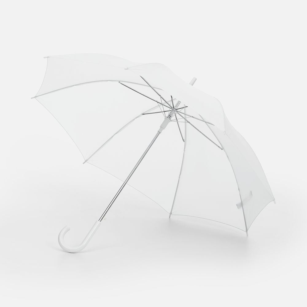 Зонт-трость Promo, белый с логотипом