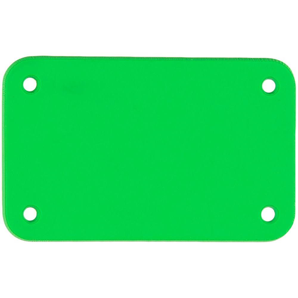 Лейбл из ПВХ Kreta, S, зеленый неон с логотипом