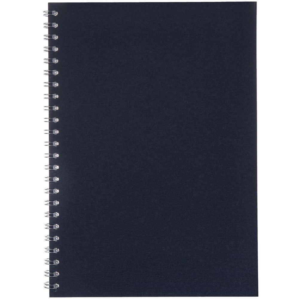 Блокнот Salvador в клетку, синий с логотипом