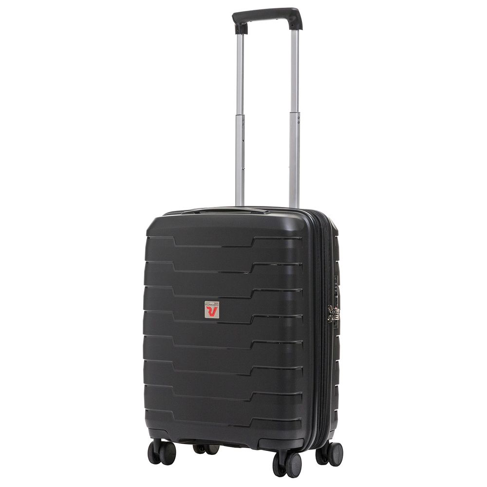 Чемодан Skyline S, черный с логотипом