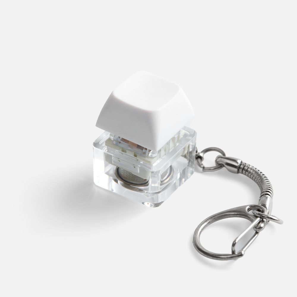 Брелок Knoppa, белый с логотипом