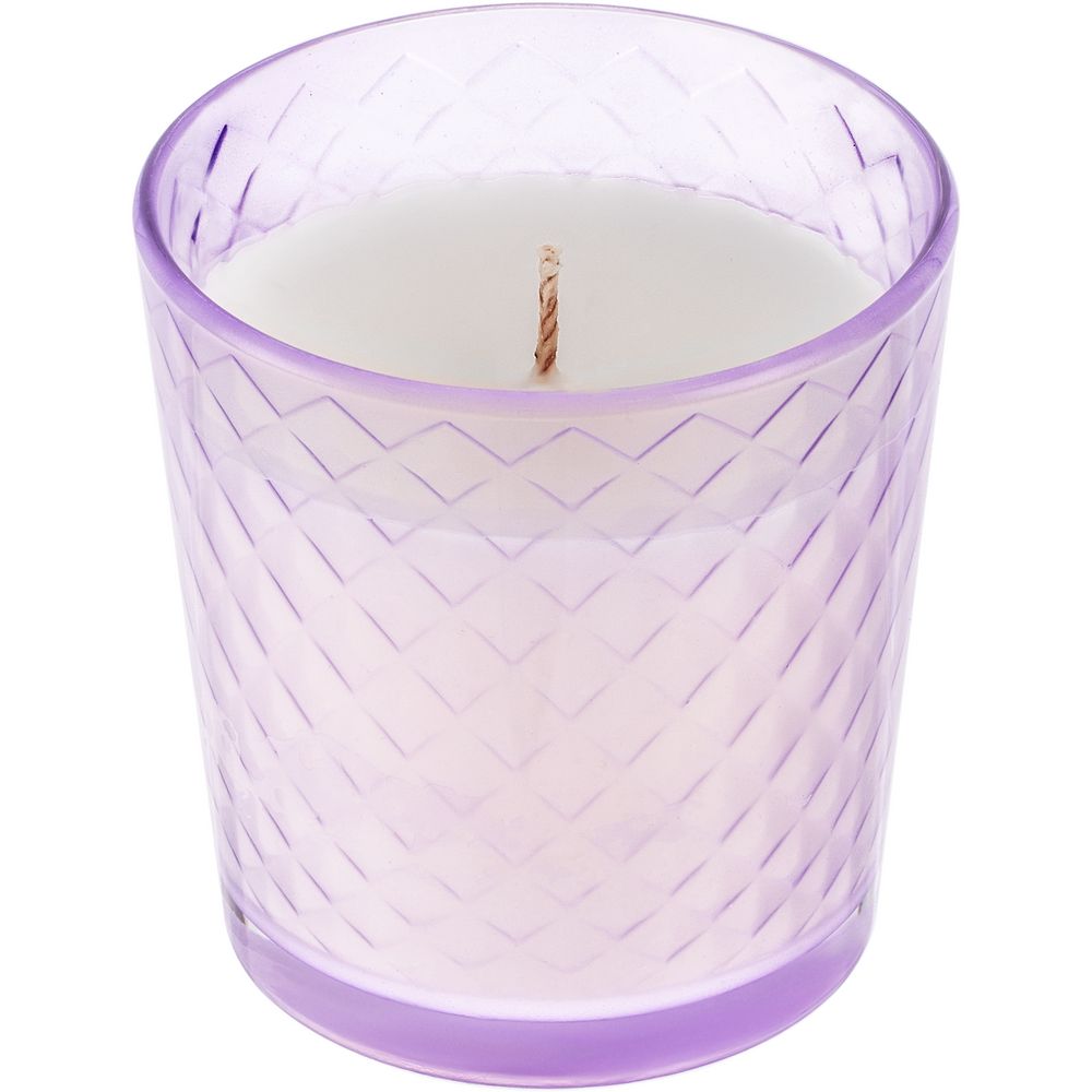 Свеча ароматическая Ristoro, сиреневая, амбра и специи с логотипом