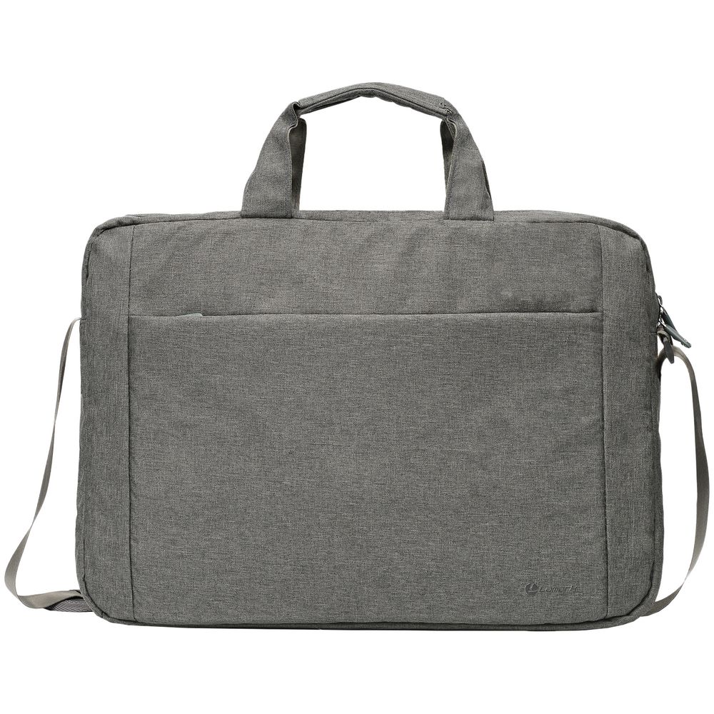 Сумка для ноутбука L227, темно-серая с логотипом