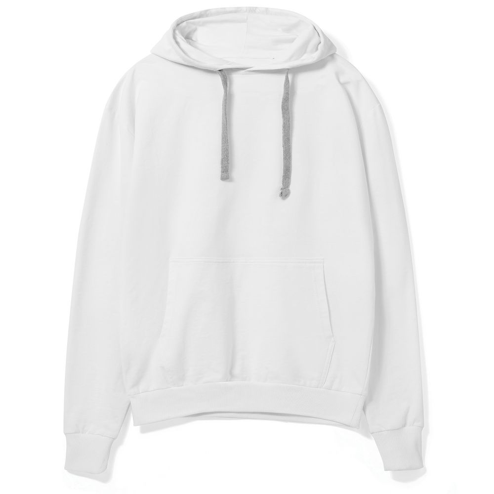 Толстовка с капюшоном Unit Kirenga, белая с логотипом