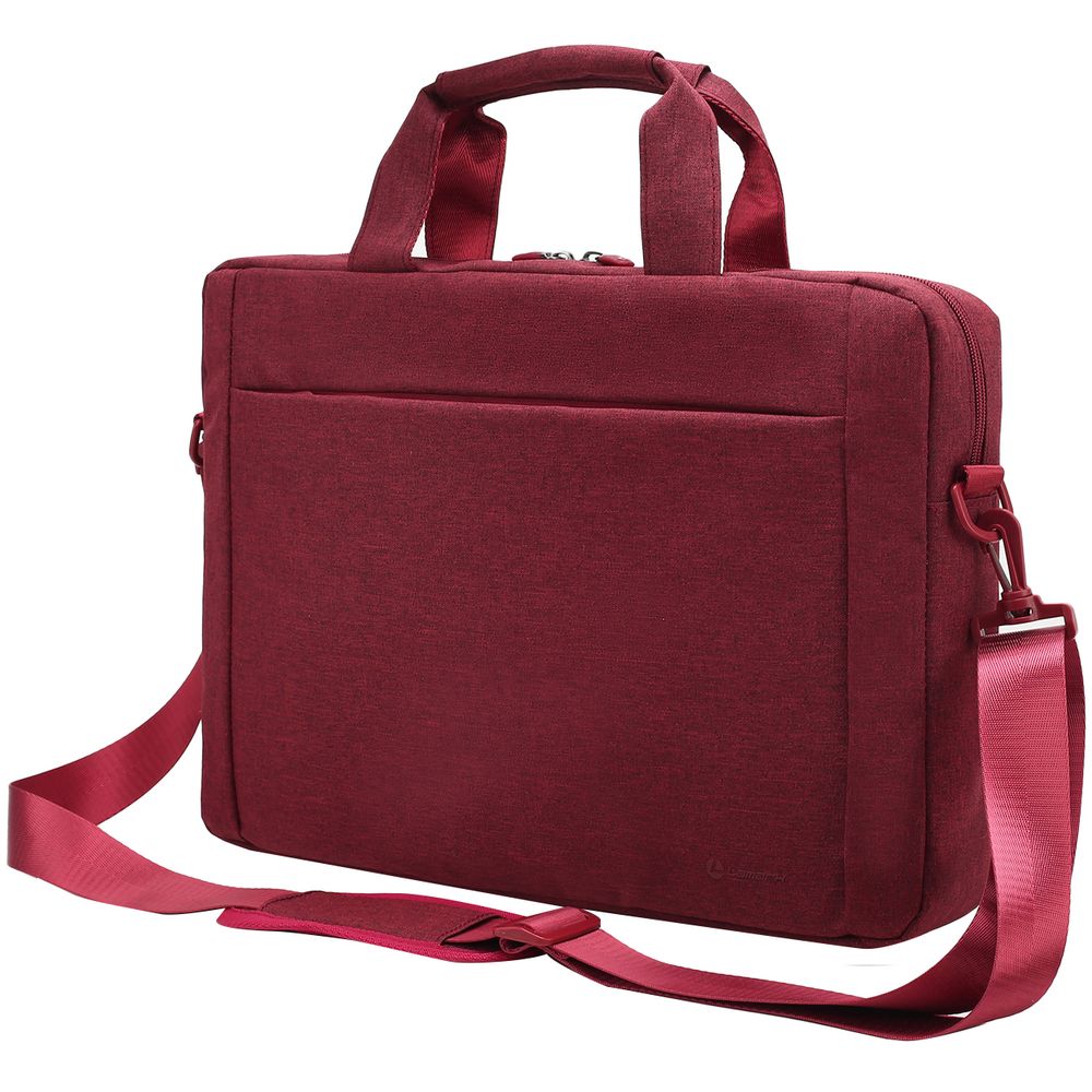 Сумка для ноутбука L225, бордовая с логотипом