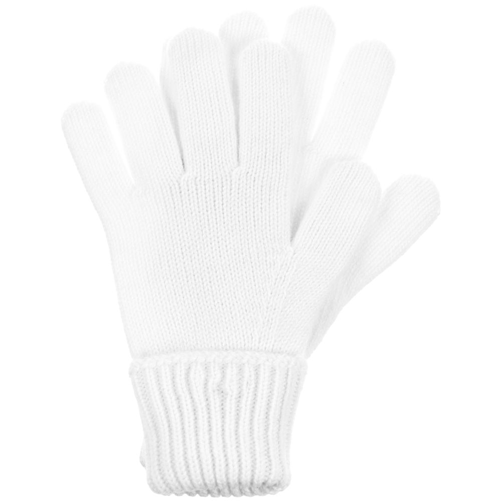 Перчатки Alpine, белые с логотипом