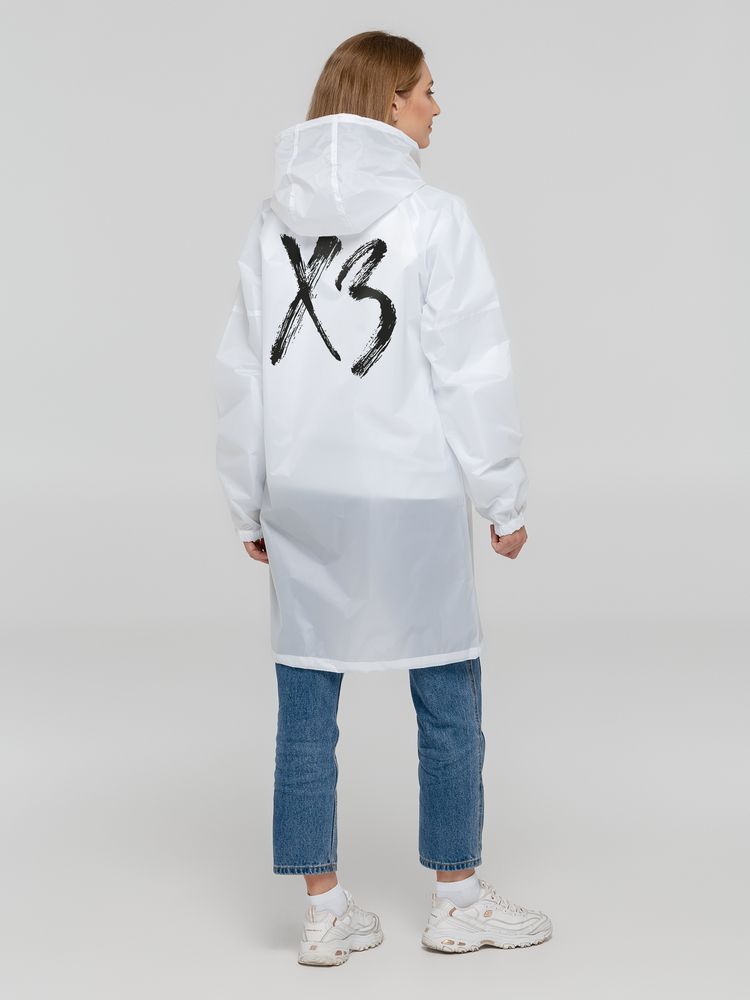 Дождевик «ХЗ», белый с логотипом
