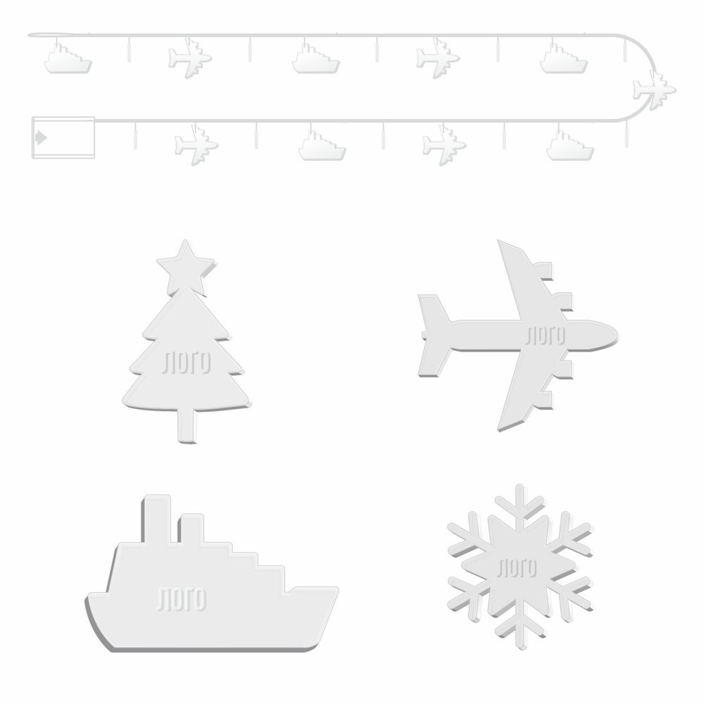 Гирлянда с индивидуальными фигурками AcryLED на заказ с логотипом