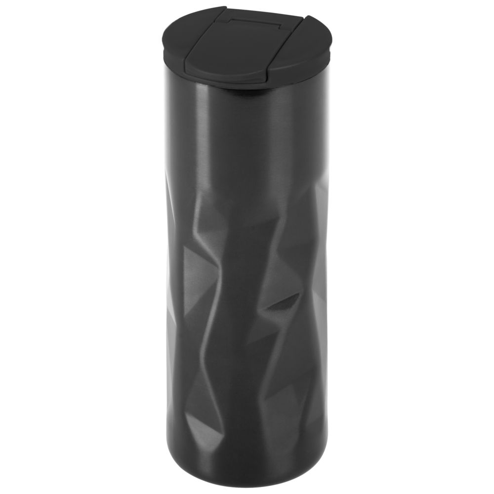 Термостакан Gems Black Morion, черный морион с логотипом