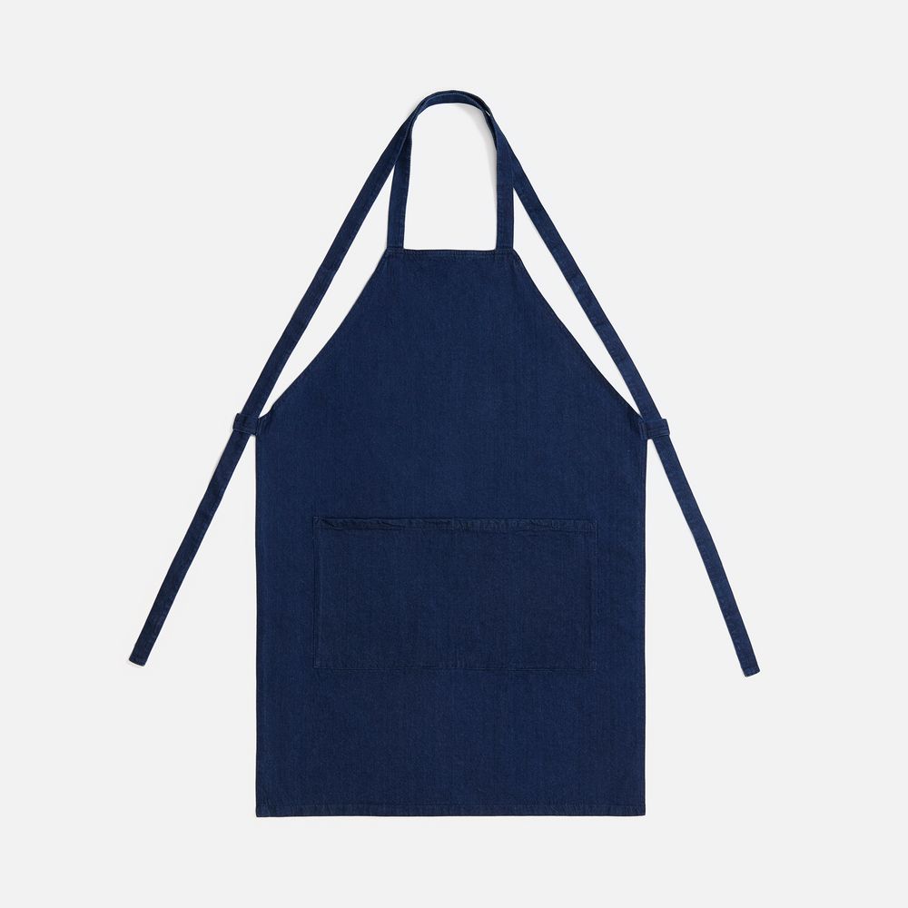 Фартук джинсовый E2, синий с логотипом