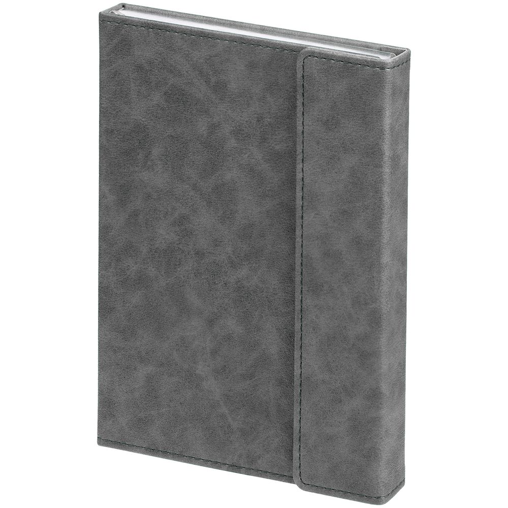 Ежедневник Flap на заказ, недатированный, серый с логотипом