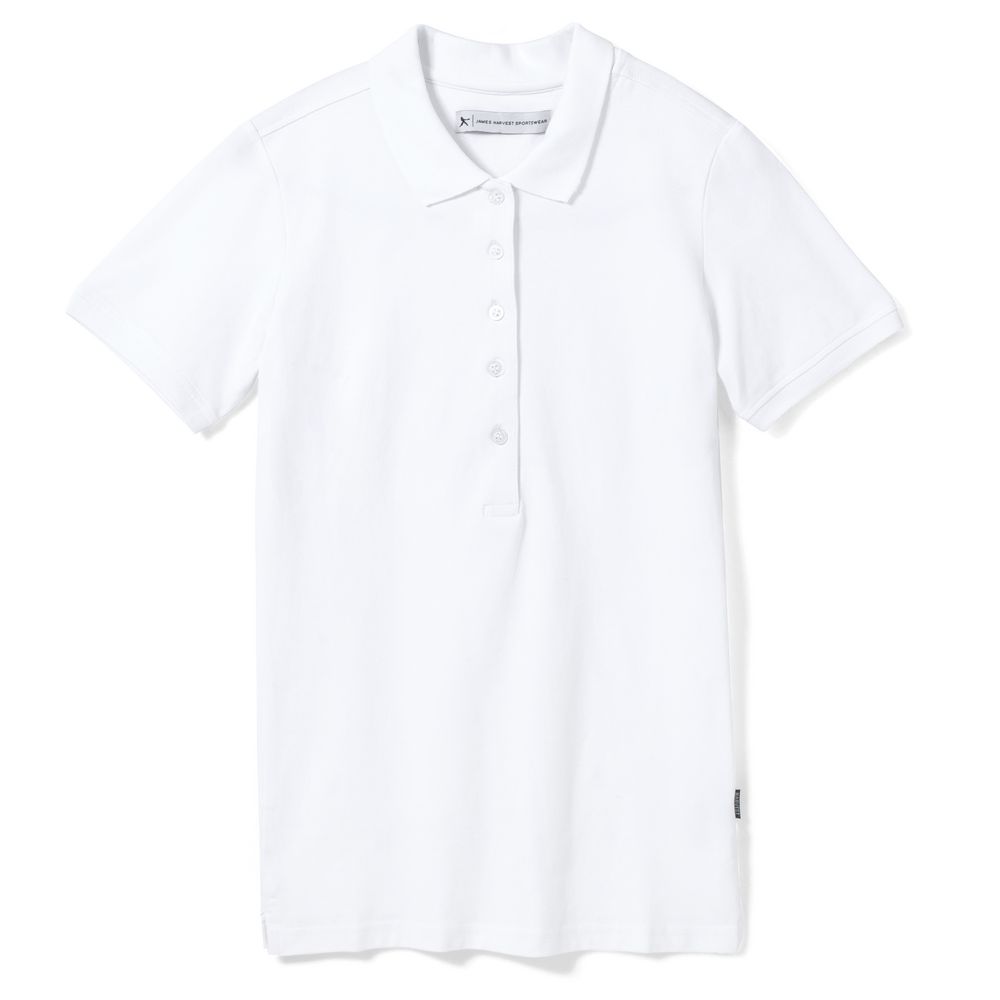 Рубашка поло женская Sunset, белая Рубашка поло женская Sunset, белая