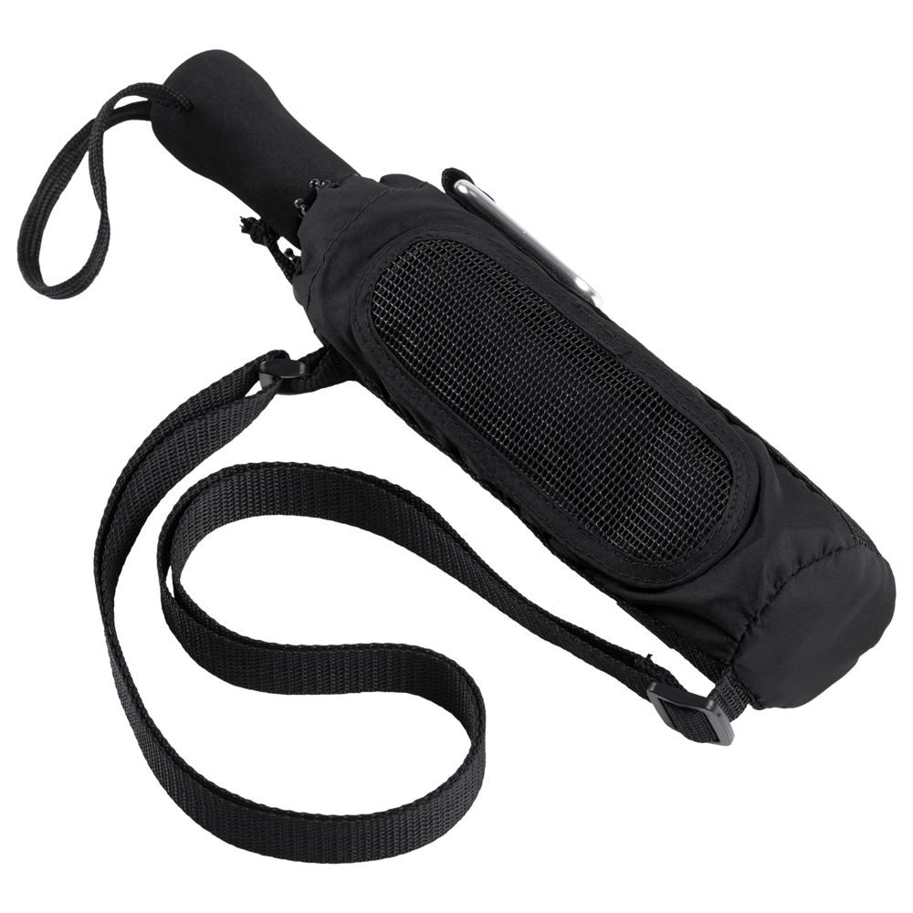 Складной зонт Hogg Trek, черный с логотипом