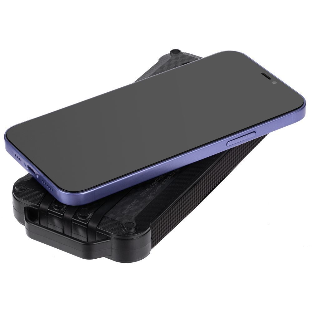 Аккумулятор защищенный Total Control 10000 мАч, черный с логотипом