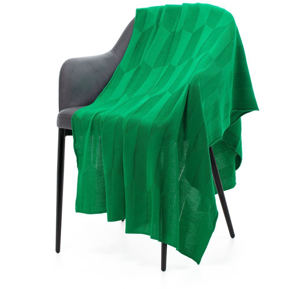 Плед Rombus, зеленый с логотипом