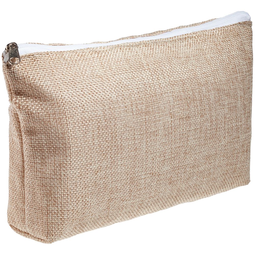 Косметичка Foster Beauty Box, бежевая с логотипом