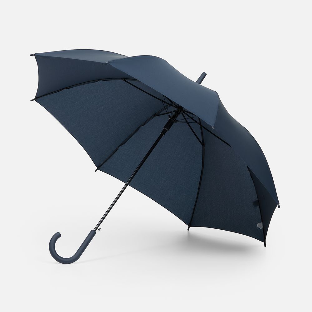 Зонт-трость Jolly Brolly, темно-синий с логотипом