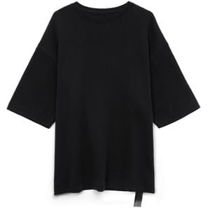 Джемпер с коротким рукавом Siluetti Volumica, черный с логотипом