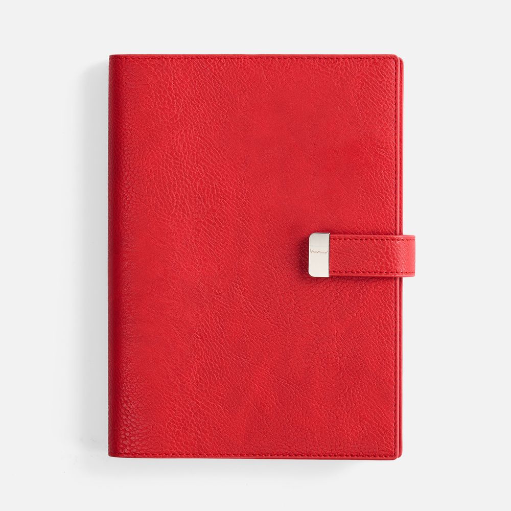 Ежедневник Repute, недатированный, красный с логотипом