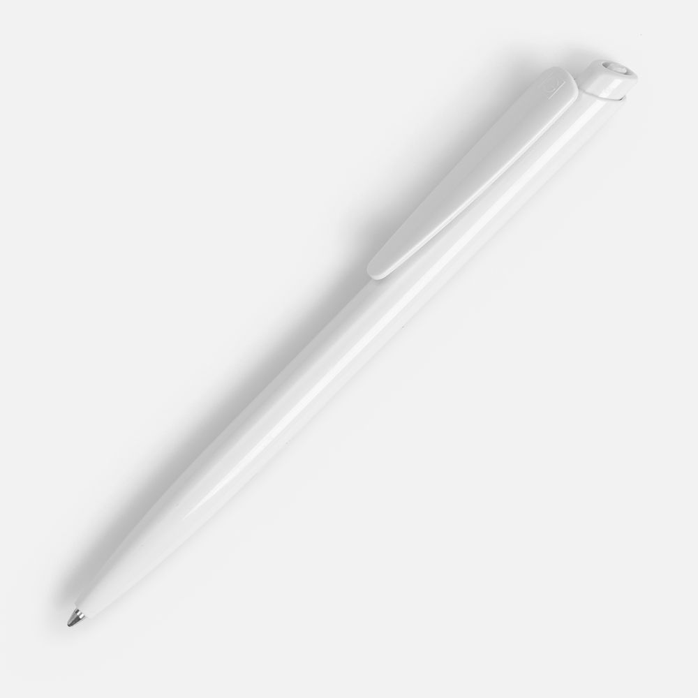 Ручка шариковая Senator Dart Polished, белая с логотипом