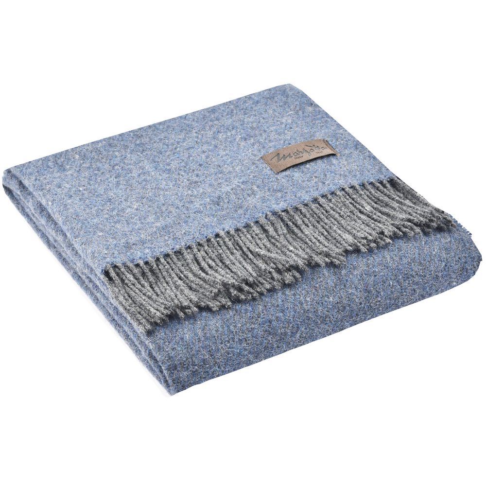 Плед Arequipa, серо-голубой с логотипом