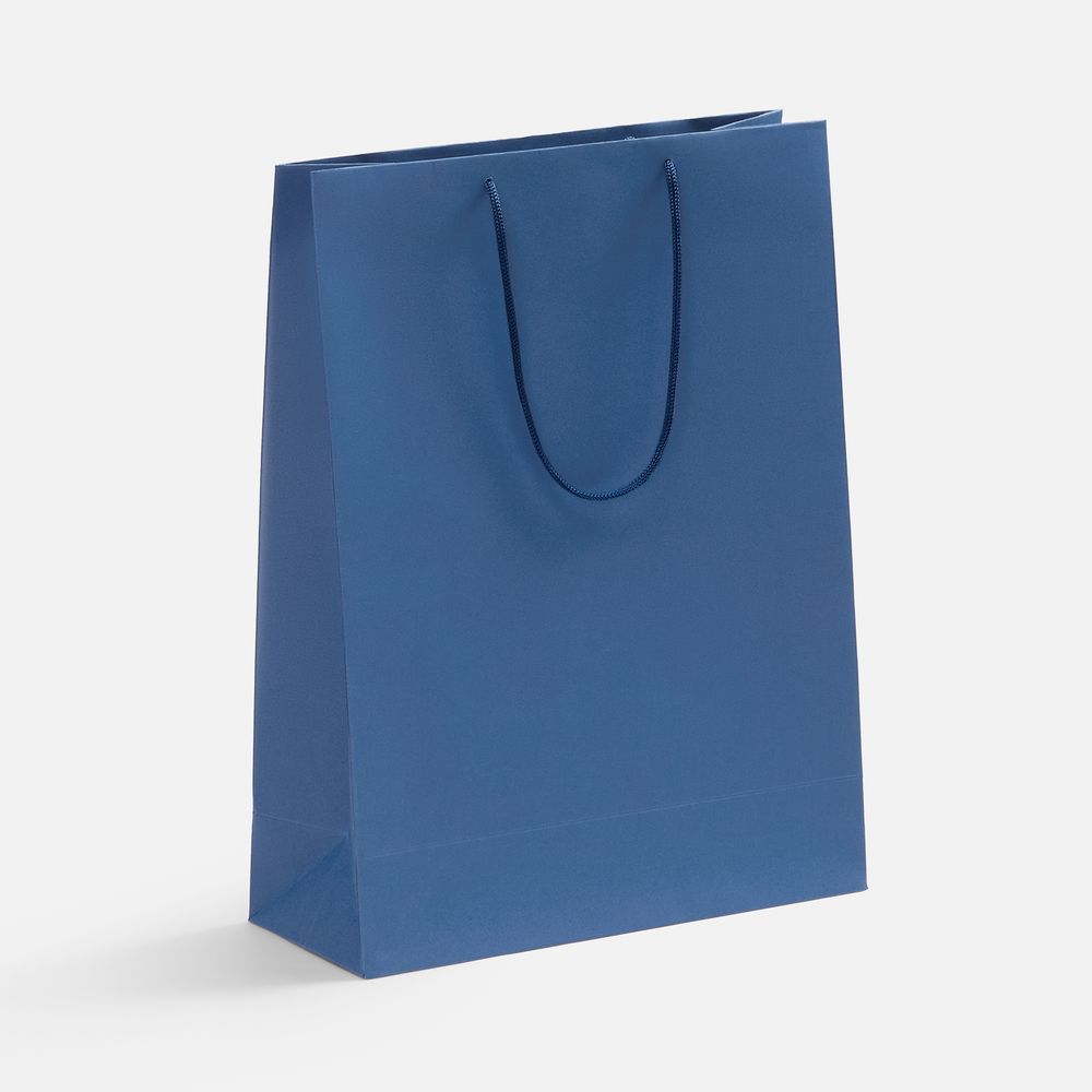 Пакет бумажный Porta XL, синий с логотипом
