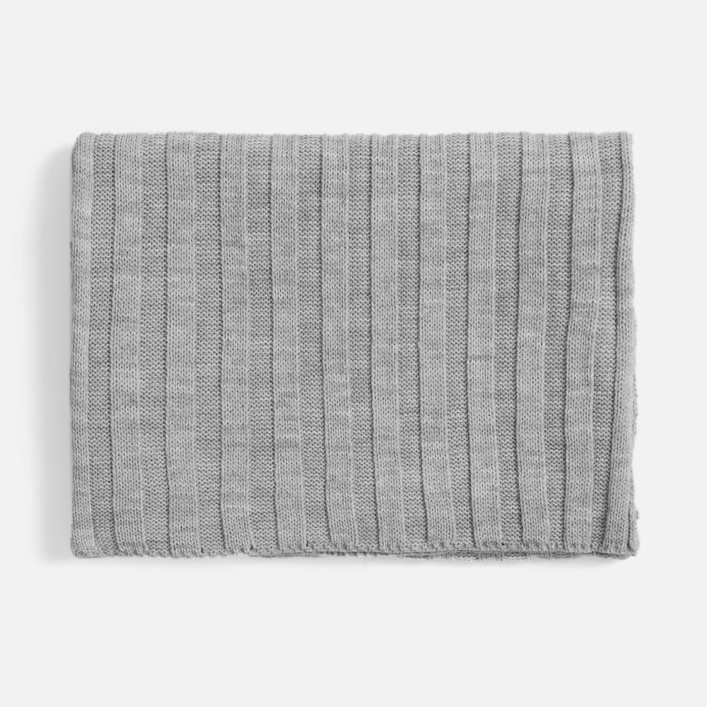 Шарф Metelitsa, серебристо-серый меланж с логотипом