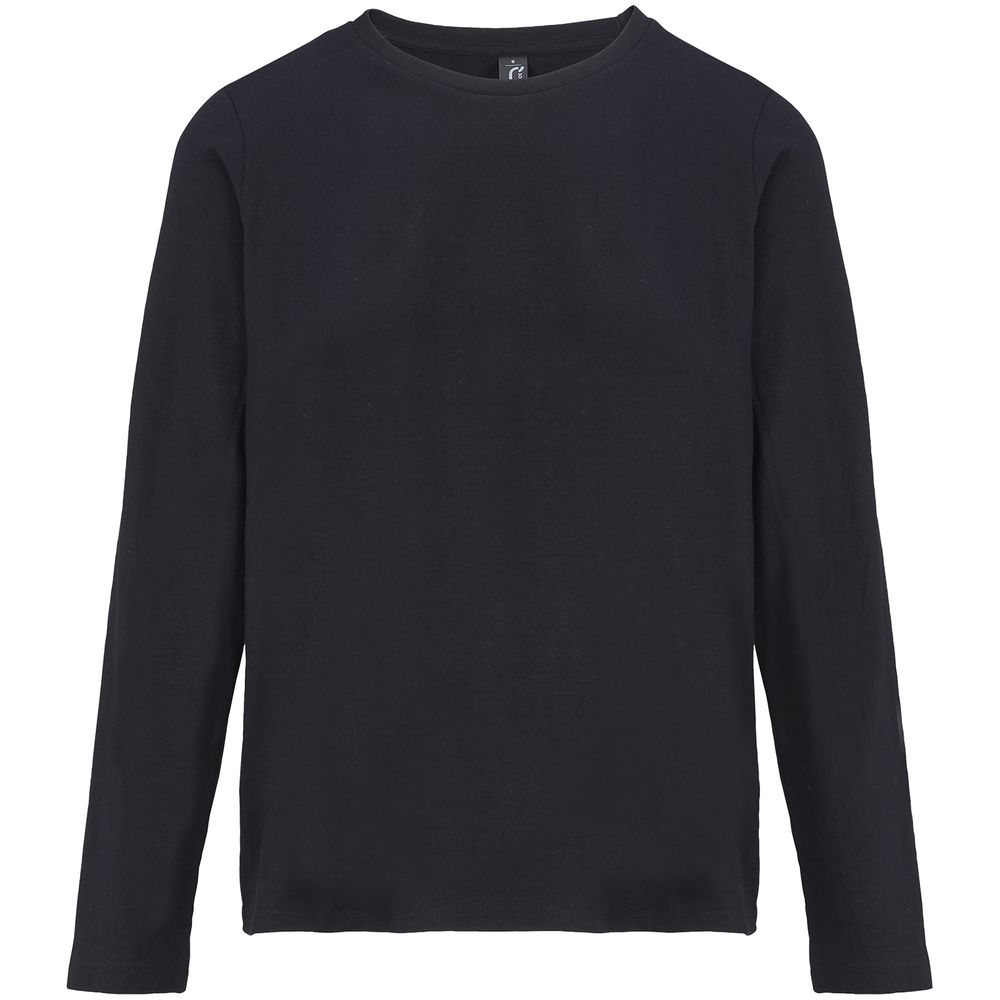 Футболка с длинным рукавом женская Monarch Women, черная с логотипом