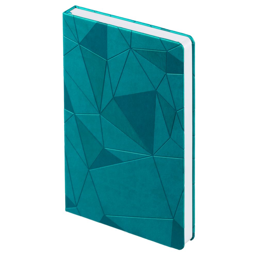 Ежедневник Gems, недатированный, бирюзовый с логотипом