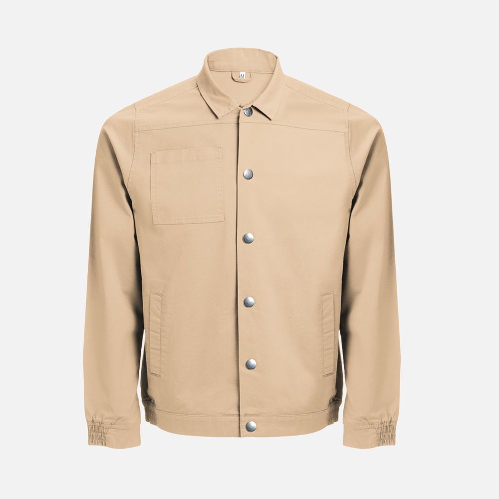 Куртка унисекс Bratislava, бежевая с логотипом