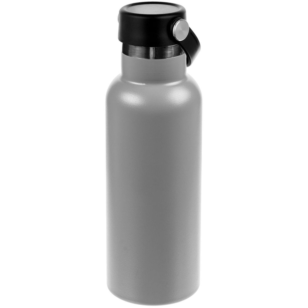 Термобутылка Bidon, серая с логотипом