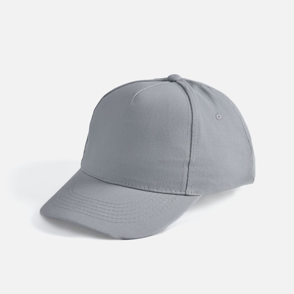 Бейсболка Long Beach, серая с логотипом