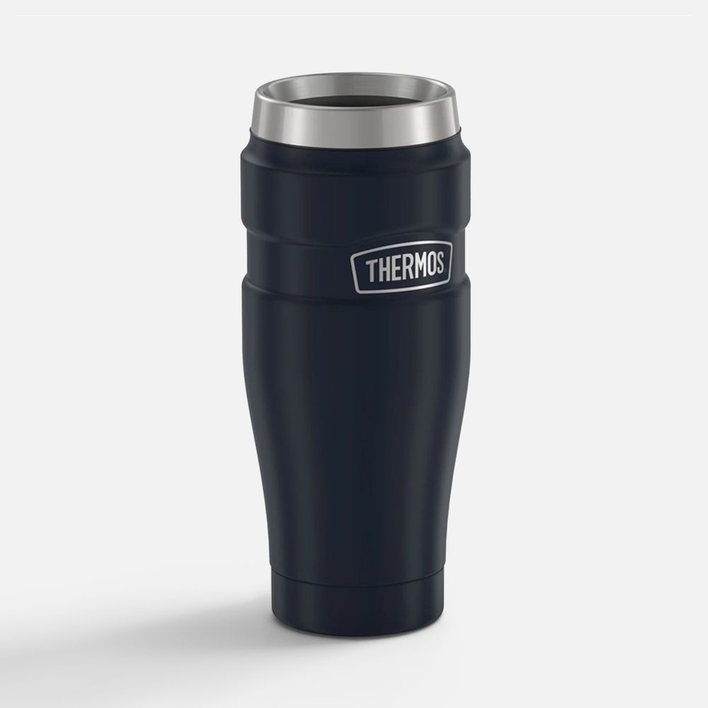 Термокружка King 470, темно-синяя с логотипом