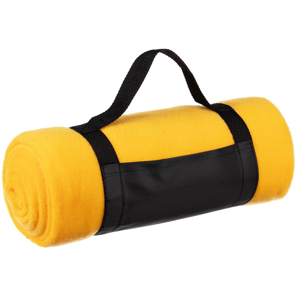 Дорожный плед Voyager 2, желтый с логотипом