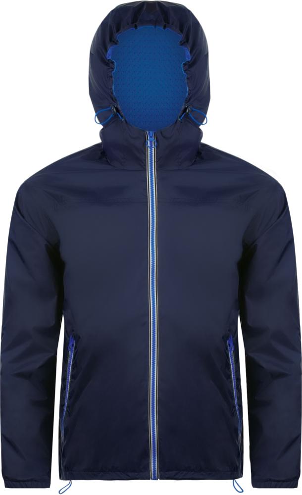 Ветровка Skate, темно-синяя с ярко-синим с логотипом