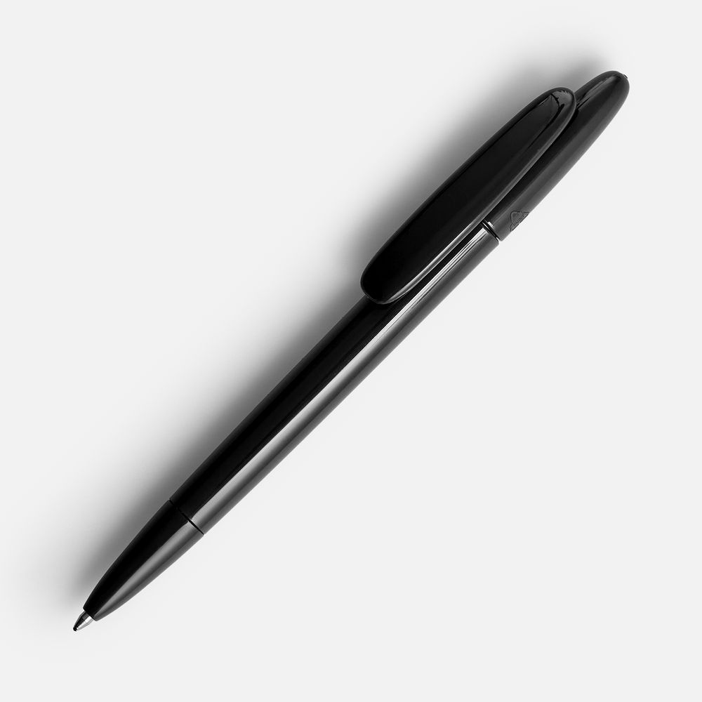 Ручка шариковая Prodir DS5 TPP, черная с логотипом