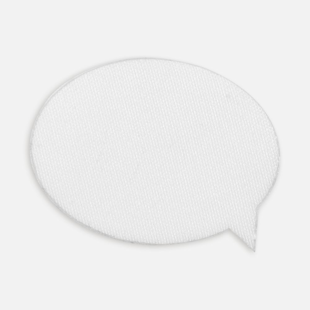 Наклейка тканевая Lunga Bubble, M, белая с логотипом