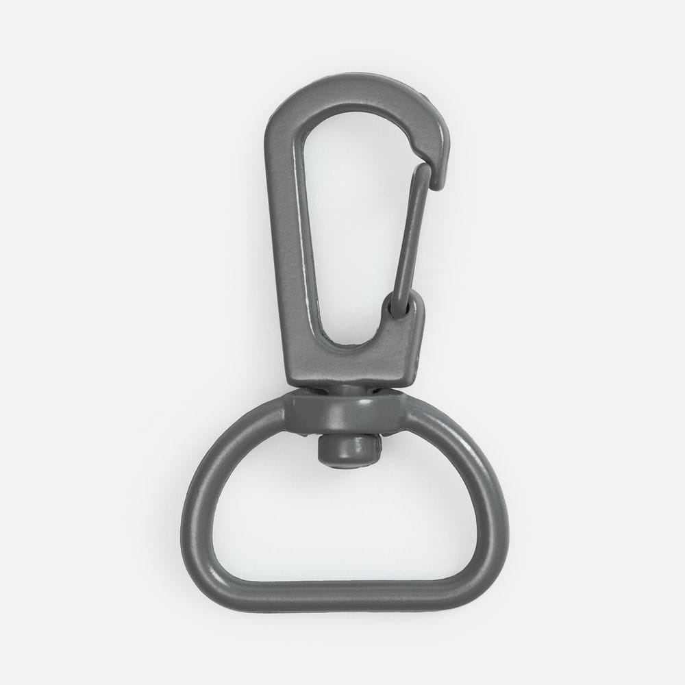 Застежка-карабин Snap Hook, M, серая с логотипом