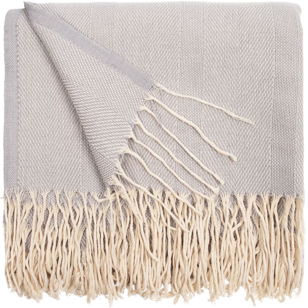 Плед «Сенеж», серый с логотипом