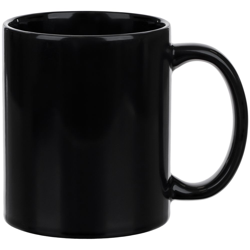 Кружка-хамелеон On Display, глянцевая, черная с логотипом