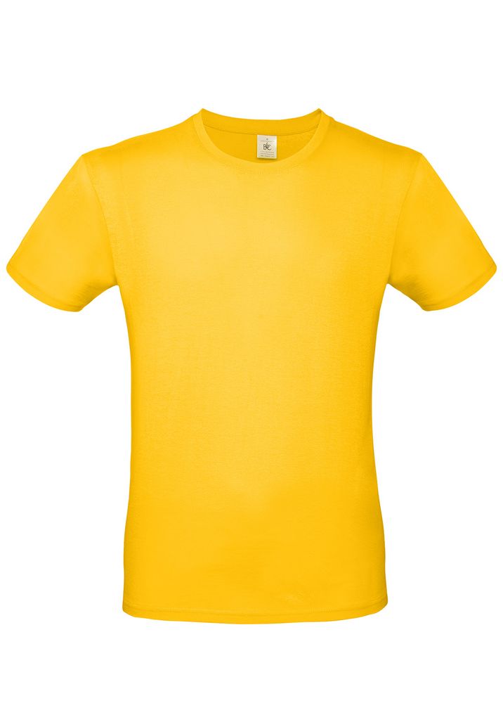 Футболка мужская E150, желтая с логотипом