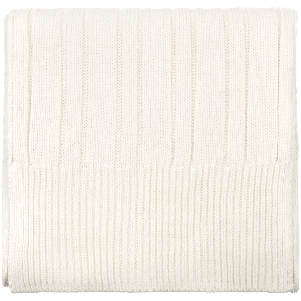 Шарфы с печатью логотипа. Шарф Knit Beat по цене 921 ₽ руб. (артикул 19892.61) Шарф Knit Beat, белый (молочный)