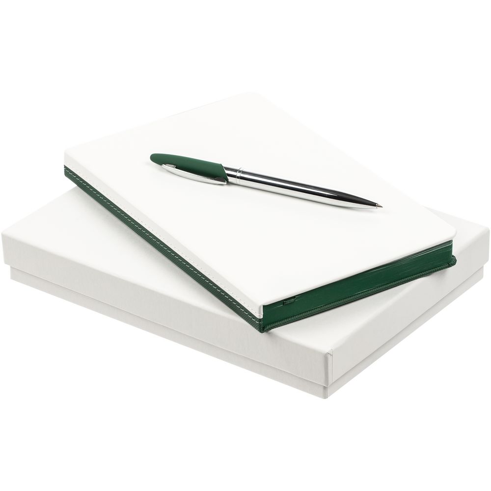 Набор Duplex, белый с зеленым с логотипом