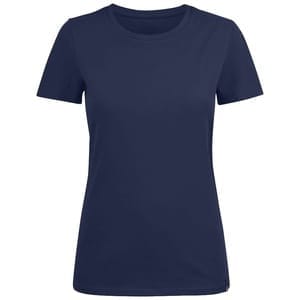 Футболка женская Ladies American U, темно-синяя с логотипом