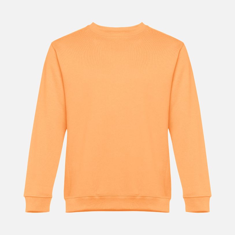 Свитшот унисекс Delta, светло-оранжевый с логотипом