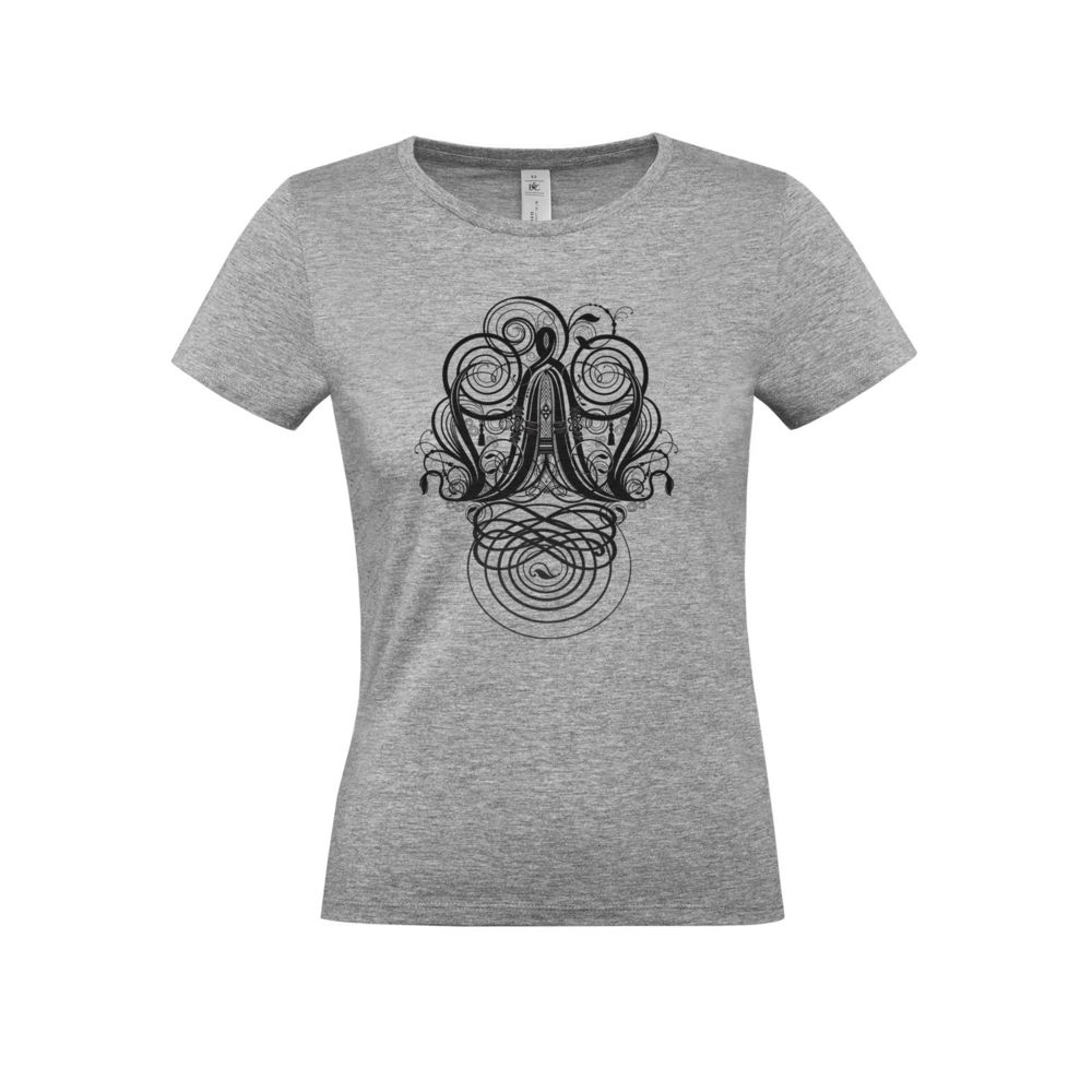 Футболка женская «Антиква А», серый меланж с логотипом